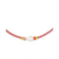 Raven Choker Necklace in Gold Coral Mix