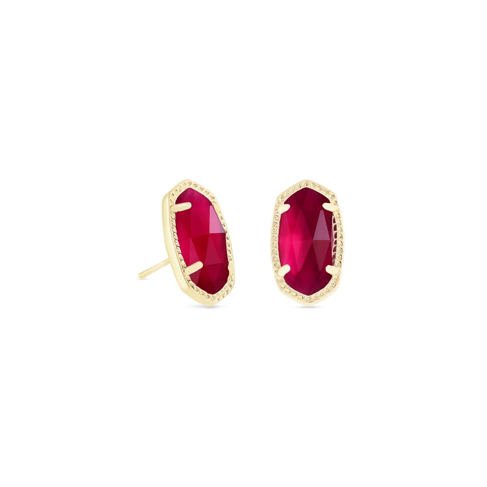 Ellie Earrings In Gold Berry Illusion October Birthstone