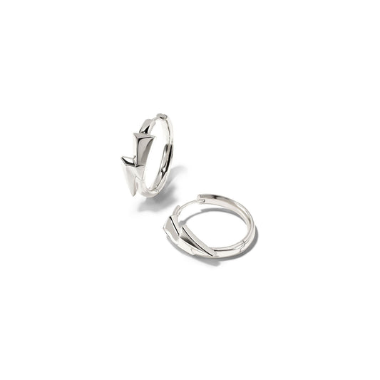 Bolt Huggie Earring in Silver
