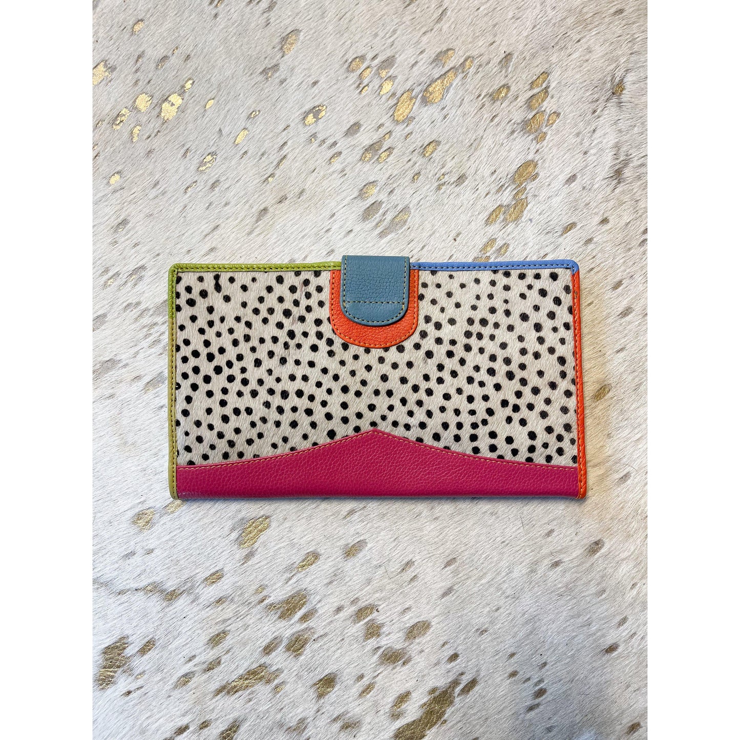 Nash Leather Travel Wallet Spots Berry