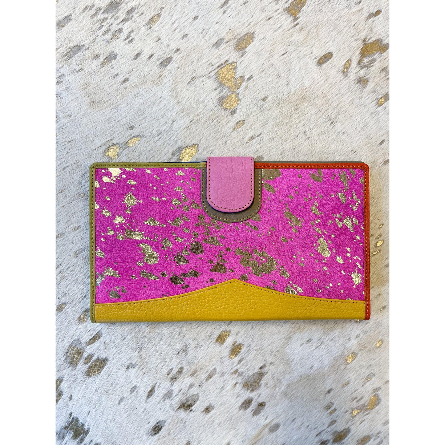 Nash Leather Travel Wallet Hot Pink