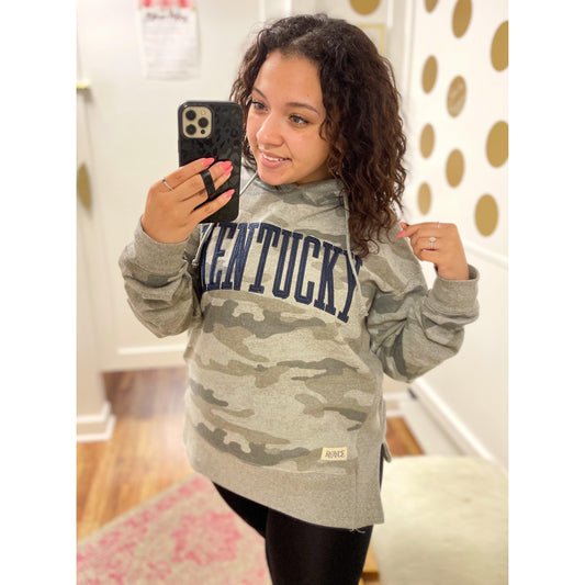 Curvy Camo Kentucky Hooded Long Sleeve
