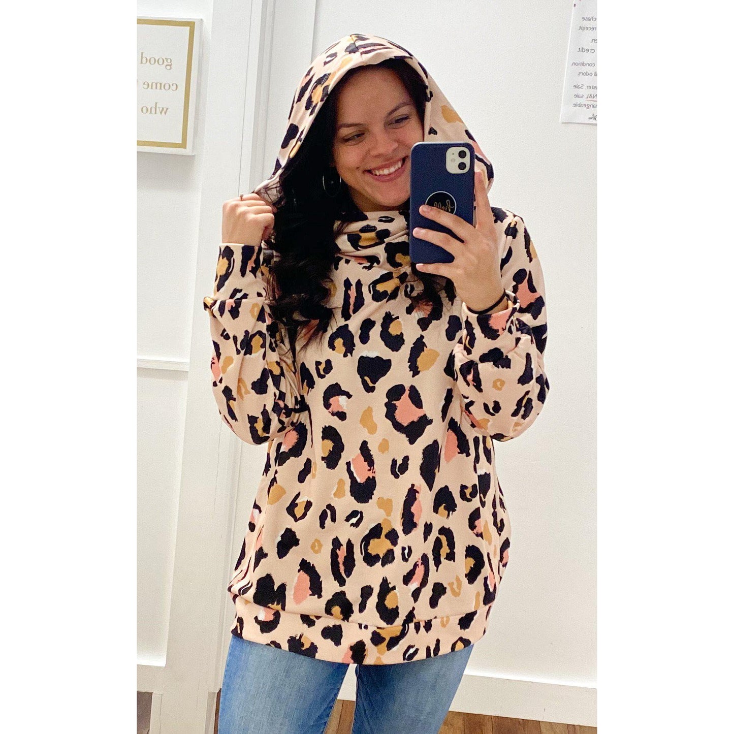 On Her Own Leopard Pullover