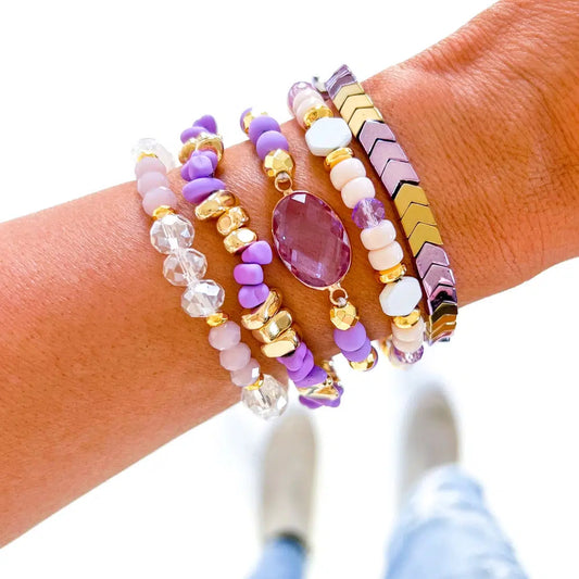 Lola Purple Bracelet Stack