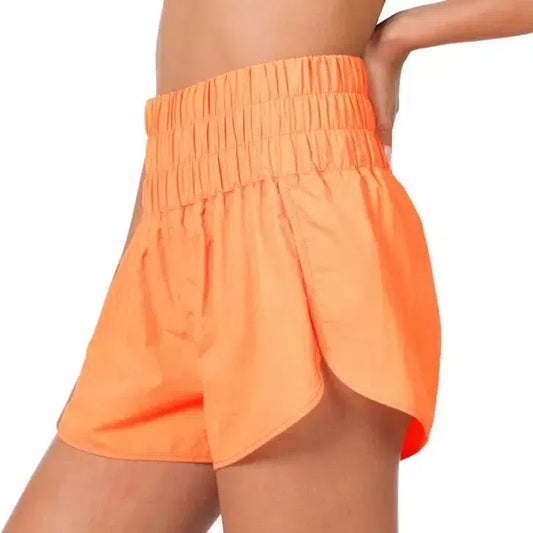 Coral Smock Waist Shorts