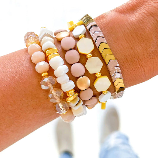 Sun Kissed Blush Bracelet Stack